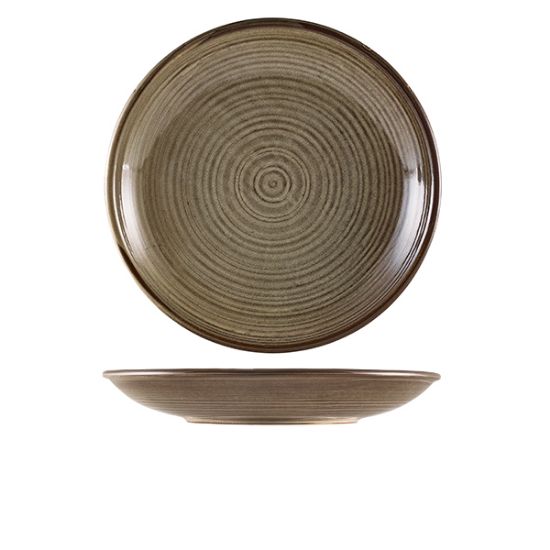 Picture of TERRA PORCELAIN SMOKE GREY DEEP COUPE PLATE 28CM    (3)