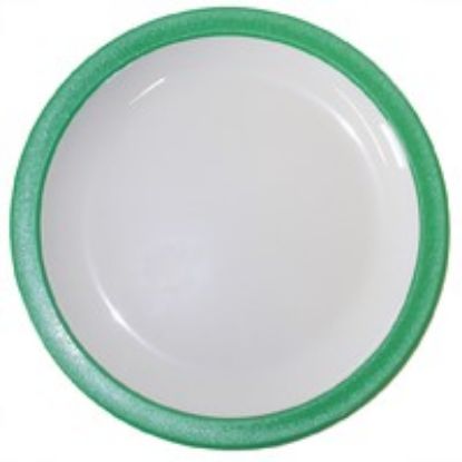 Picture of DUO POLYCARB PLATE 6.75" WITH GREEN RIM (12)