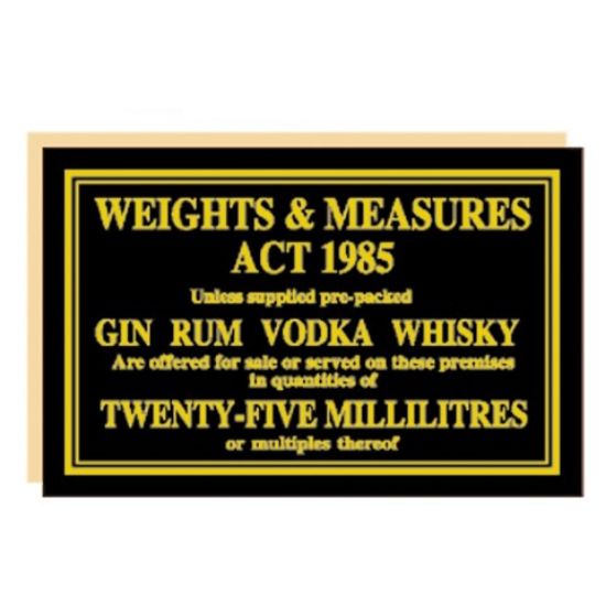 Picture of WEIGHTS & MEASURES ACT 25ML BLACK & GOLD