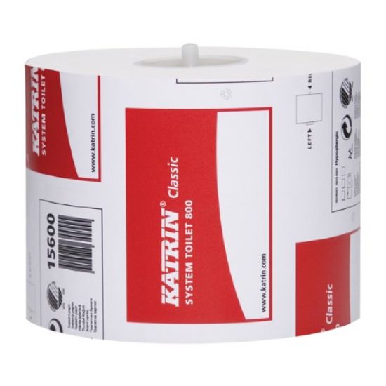 Picture of KATRIN PLUS SYSTEM TOILET ROLL 800 SHEET WHITE 2PLY (36)