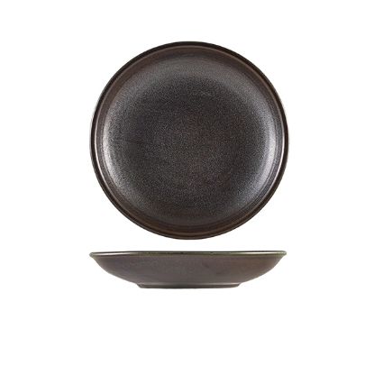 Picture of TERRA PORCELAIN CINDER BLACK COUPE PLATE 21CM    (6)