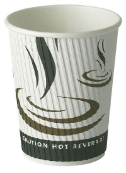 Picture of CASE OF 500 WEAVE WRAP 8oz TRIPLE LAYER PAPER CUP COFFEE DESIGN