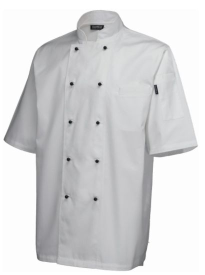 Picture of HEAD CHEF JACKET SUPERIOR SHORT SLEEVE WHITE SIZE MEDIUM