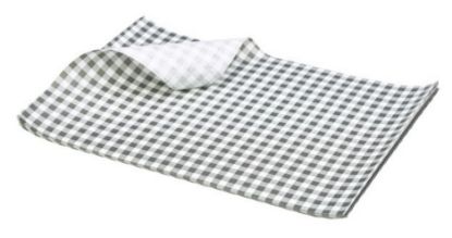 Picture of GINGHAM PRINT GREASEPROOF PAPER 25X20CM BLACK (1000)