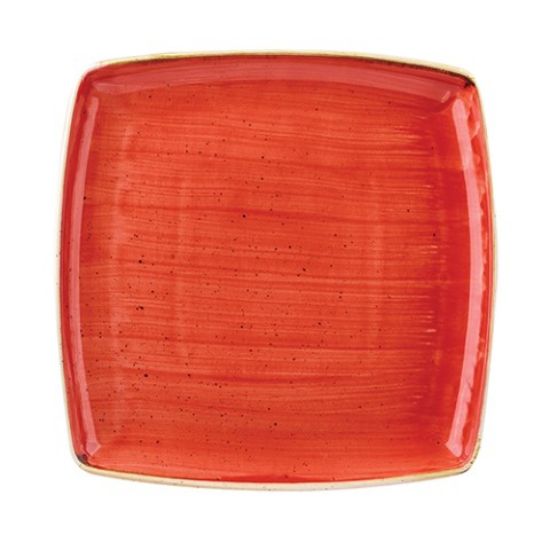 Picture of STONECAST SQUARE PLATE 26.8CM 10.5" BERRY RED (6)