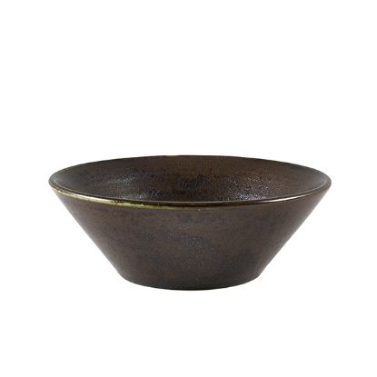 Picture of TERRA PORCELAIN CINDER BLACK CONICAL BOWL 14CM  (6)