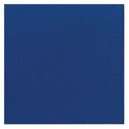 Picture of PACK OF 125 DUNI TISSUE DINNER NAPKIN 40CM 3PLY DARK BLUE