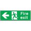 Picture of FIRE EXIT MAN RUNNING ARROW LEFT RIGID 150X450MM