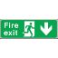 Picture of FIRE EXIT MAN RUNNING ARROW DOWN RIGID 150X450MM