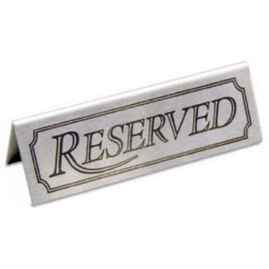 Picture of RESERVED TENT SIGN ST/ST