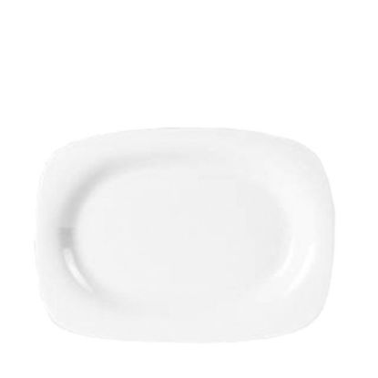 Picture of PORCELITE RECTANGULAR RIMMED PLATE 32x24CM (CASE OF 6)