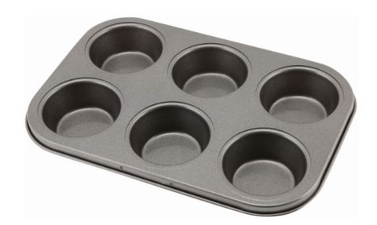 Picture of CARBON STEEL NON STICK 6 CUP MUFFIN TRAY