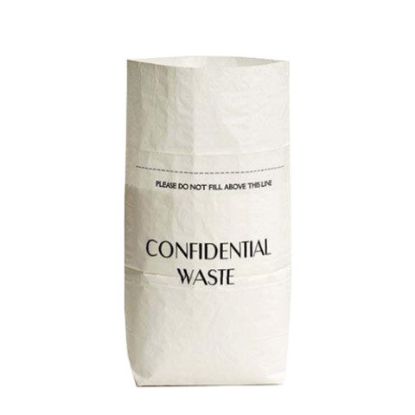 Picture of CONFIDENTIAL WASTE PAPER SACK SELF SEAL 62LTR WHITE (20)