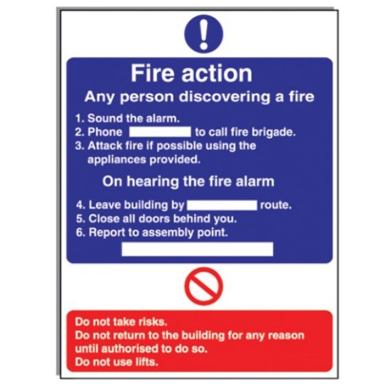 Picture of FIRE ACTION RIGID 200X150MM 