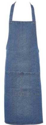 Picture of WASHED DENIM  BIB APRON 70x90cm