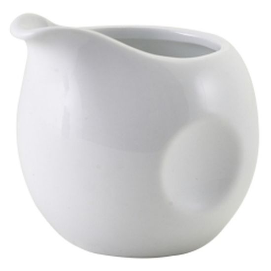 Picture of GENWARE PORCELAIN WHITE PINCHED MILK JUG  8CL  2.8oz (12)