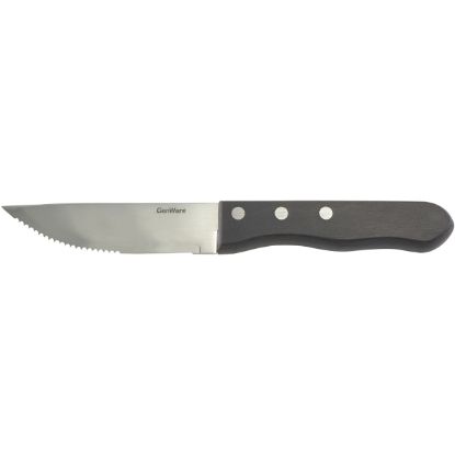 Picture of JUMBO BLACK PAKKA WOOD STEAK KNIFE (12)