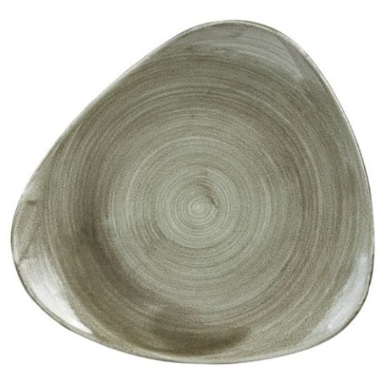 Picture of STONECAST TRIANGLE PLATE 12.25 PATINA BURNISHED GREEN(6)