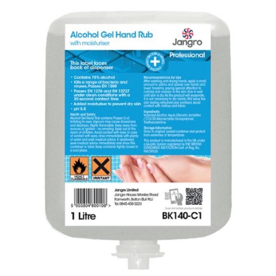 Picture of JANGRO ALCOHOL GEL HAND RUB CARTRIDGE IPA 1LTR **LQ**