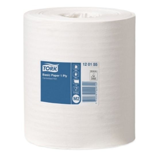 Picture of TORK CENTREFEED ROLL 1 PLY WHITE 6x300M x 18.7CM