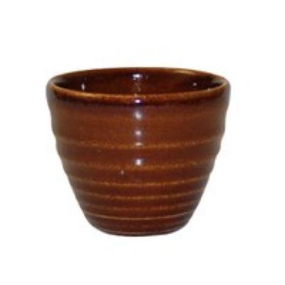 Picture of CASE OF 12 BIT ON THE SIDE RIPPLE DIP POT 2oz CINNAMON