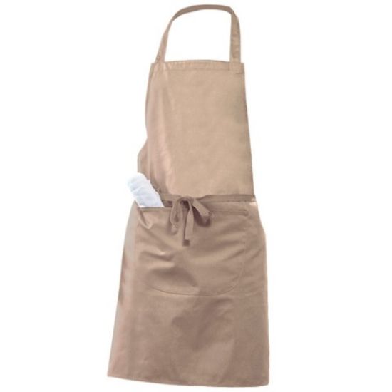 Picture of BIB APRON WITH POCKET 91cm BISCUIT