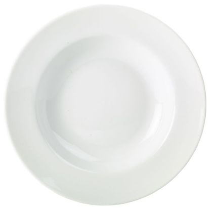 Picture of GENWARE PORCELAIN WHITE SOUP PLATE/PASTA DISH  23CM  9"  (6)