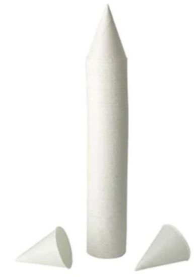 Picture of WHITE COMPOSTABLE PAPER WATER CONE CUP 4oz (PACK OF 200)