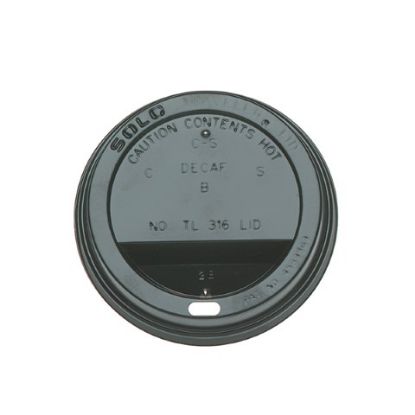 Picture of DRINK THRU LIDS 8/9OZ FOR CAFFE CUP BLACK x 100