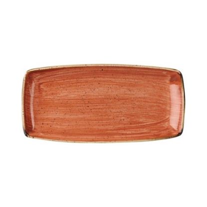 Picture of CASE OF 6 STONECAST OBLONG PLATE 13.75" SPICED ORANGE