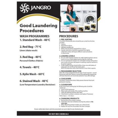 Picture of JANGRO PREMIUM LAUNDRY CARE WALL CHART (A3)