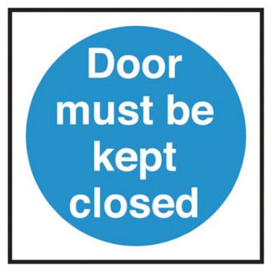 Picture of DOOR MUST BE KEPT CLOSED SELF ADHESIVE 100X100MM