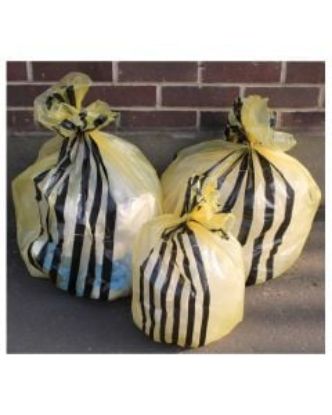 Picture of CLINICAL YELLOW TIGER STRIPED SACKS 11" X 22" X 25"  30L(1000)