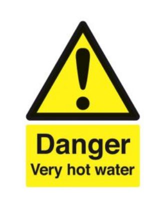 Picture of DANGER VERY HOT WATER 70X50 S/A