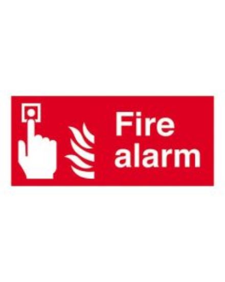 Picture of FIRE ALARM SYMBOL WITH FLAMES SIGN 100X200 S/A