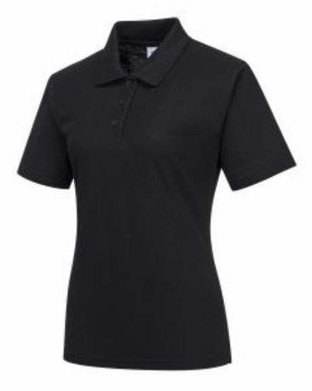 Picture of LADIES NAPLES POLO SHIRT BLACK SIZE M