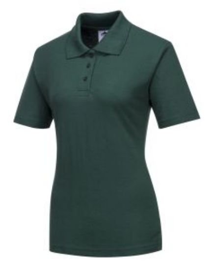 Picture of LADIES NAPLES POLO SHIRT BOTTLE GREEN SIZE L