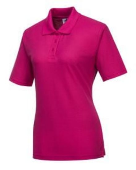 Picture of LADIES NAPLES POLO SHIRT PINK SIZE XS