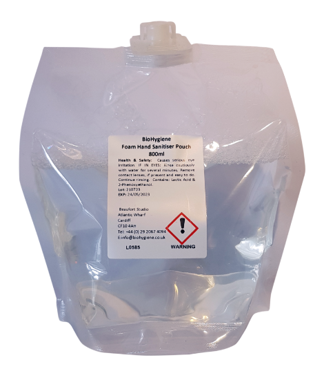 Picture of BIO HYGIENE HAND SANITISER ALCOHOL FREE POUCH REFILL 800ML