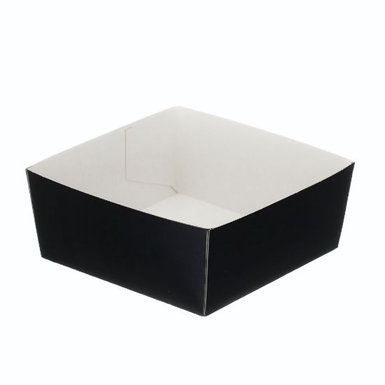Picture of BLACK FOLDED BOARD FOOD TRAY 4" X 4" (PACKOF 125)