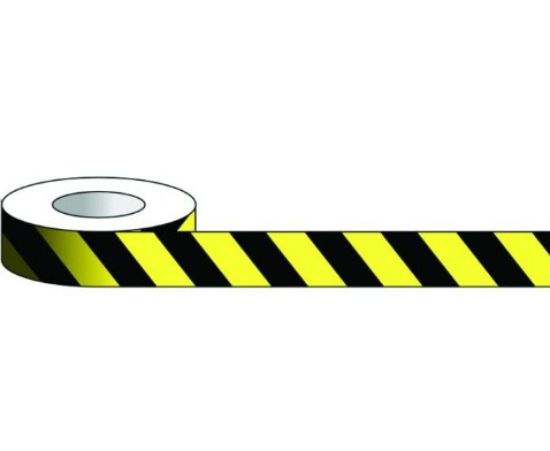 Picture of BLACK AND YELLOW CHEVRON FLOOR TAPE 75MM X 33M