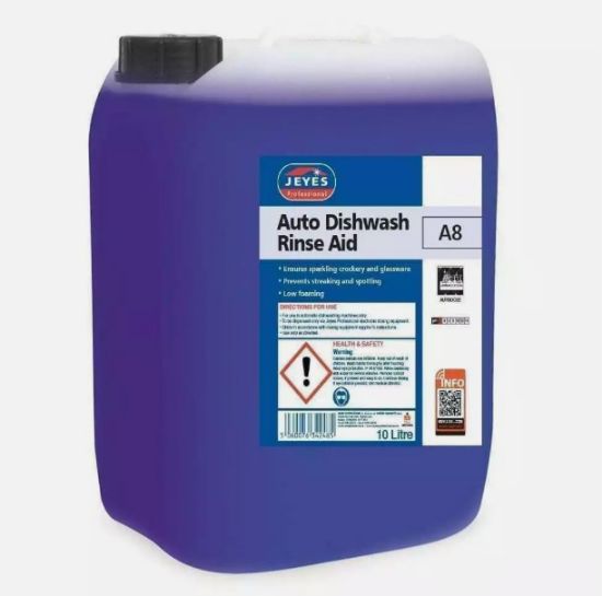 Picture of JEYES A8 AUTODOSE DISHWASH RINSEAID 10LTR