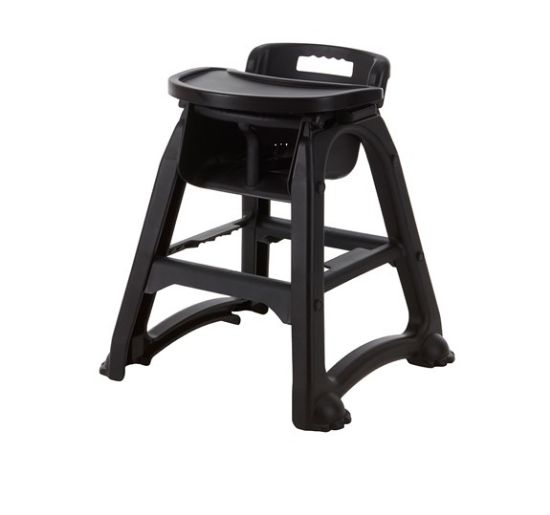 Picture of Genware Black Pp Stackable High Chair