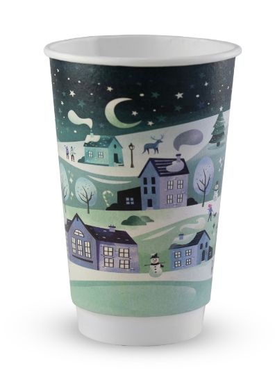Picture of Vegware Double Wall Winter Hot Cups 16oz 89 Series (Pack Of 20)